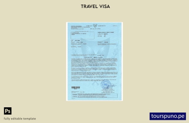 Plantilla de visa de estudiante para Chipre lista para imprimir